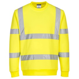 Portwest EC13 Men's Eco Hi Vis Reflective Safety Sweatshirt Yellow, X-Large