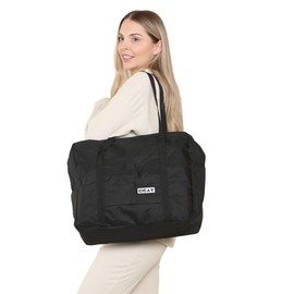 Cloth Garage Easy Jet 45x36x20 Underseat Cabin Bag – Zipped Main Compartment Travel Backpack Cabin Size Jet2 Airline - Carry on Travel Duffel Bag 20L (Black)