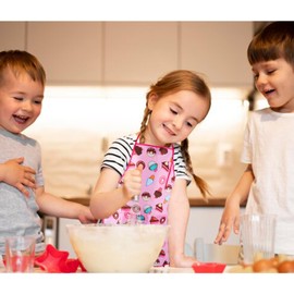 CUBACO Kids Art Smocks Children Waterproof Artist Painting Aprons with Long Sleeve and 3 Pockets for Age 3-8 Years