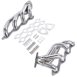 GELUOXI 2Pcs Shorty Manifold Left and Right Stainless Steel Replacement for Chevy Tahoe GMC Sierra Yukon XL Yukon 1999-2006 4.8L 5.3L