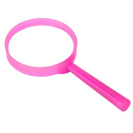 Mini Handheld Reading Glass Magnifier Large Handheld Magnifier Durable Jewelry HD Magnifier for Students Kids Seniors Reading (Pink)