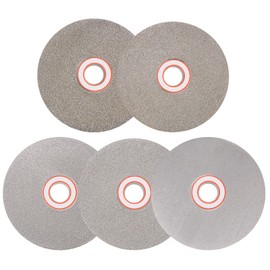 HARFINGTON Diamond Flat Lap Disc Set 4" x 5/8" Arbor 60/80/100/120/500 Grit Grinding Wheel