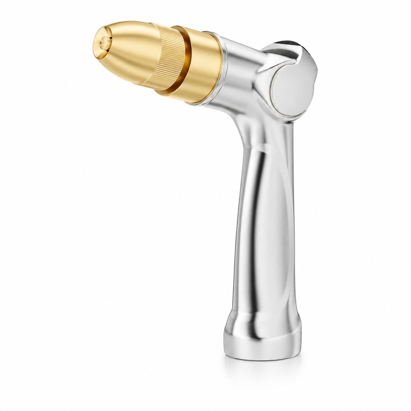 Heavy Duty Garden Hose Nozzle with Brass Tip for Lawn