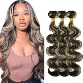 20 20 20 Inch TARPION FB#27 Bundle Honey Blonde Body Wave Human Hair Bundles Two Tone Black Mixed With Honey Blonde Bundles Human Hair