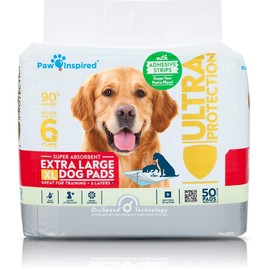 Paw Inspired Extra Large Puppy Pads in bulk | XL Dog Pads | Dog Pee Pads | Puppy Training Pads, Potty Pads (Adhesive Strips, 300 Count)