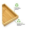 Bam & Boo (1-Pack) Natural Bamboo Rectangle Serving & Vanity