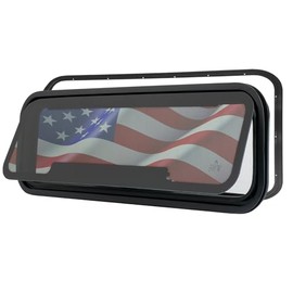 33.5"x10.5" RV Awning Window - DOT Certified, Aluminum Frame w/Removable Screen, Sliding Ventilation Design for Campers & Motorhomes