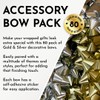 Kissymix 5cm Medium Metallic Bows Set of 80 Gold &