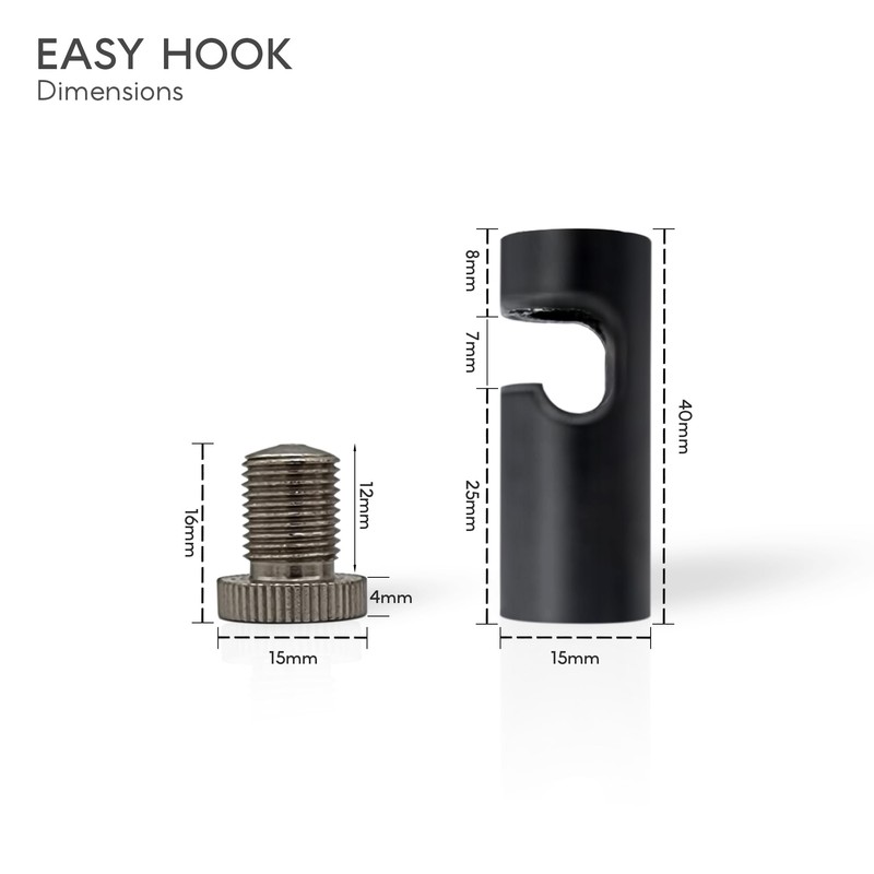 LEDSone Ceiling Cable Mount Hook Pack for Swag Pendant and