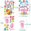 YOTNUS 110 Pcs Easter Bunny Footprint Stickers for Floor, Peel