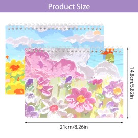 TNSLAND 2 x Sticker Scrapbooks, Sticker Album Empty for Collecting, A5 Sticker Scrapbook, Reusable Sticker Book, Release Paper for Collecting Stickers, 32 Pages