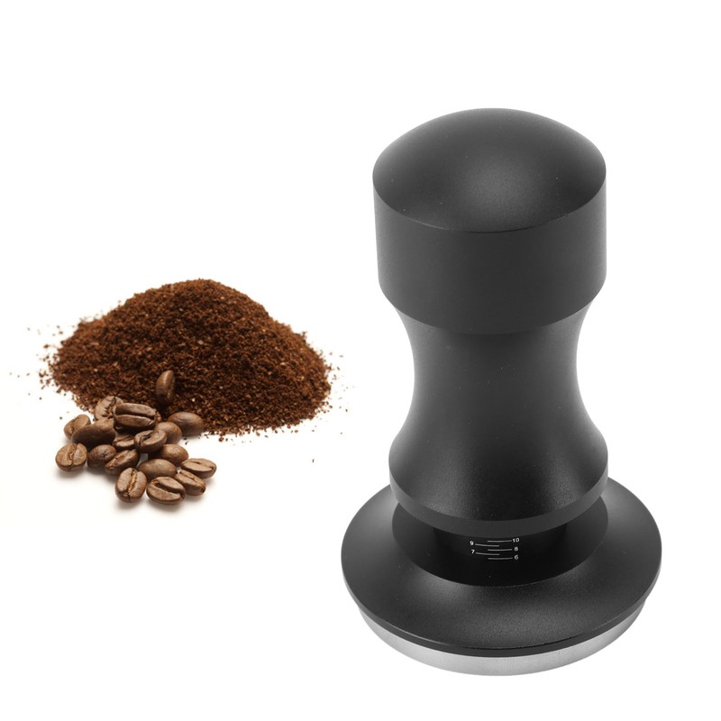 Coffee Tamper Adjustable Depth Spring Loaded Coffee Tamping Tool with