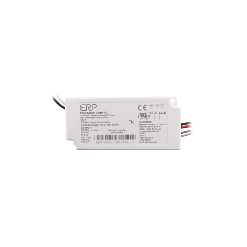 ERP POWER ESS030W-0700-42 ESS030 Series 29.4 W 700 mA 42