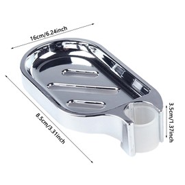 Shower Rail Slide Soap Dish Holder, Adjustable Soap Dish Holder, Adjustable Soap Holder for Shower Rail, Soap Dish for Shower Rail, for Bathroom, Kitchen, Shower Rail, 25 mm