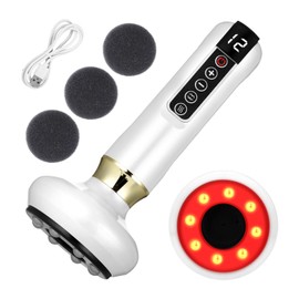 Qiuruoo 2025 New Cellulite Remover for Legs, Cordless Rechargeable Vibrating Massager Body Shaping Machine for Arms, Legs, Back Used at Home4（White）