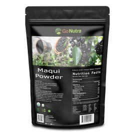 Go Nutra Organic Maqui Berry Powder | Maqui Superfood Freeze-Dried for Nutrition & Flavor | Chile Grown | Antioxidants & Polyphenols | Non-GMO & Gluten Free | 100% Natural | 2.2 lbs (1 kg)