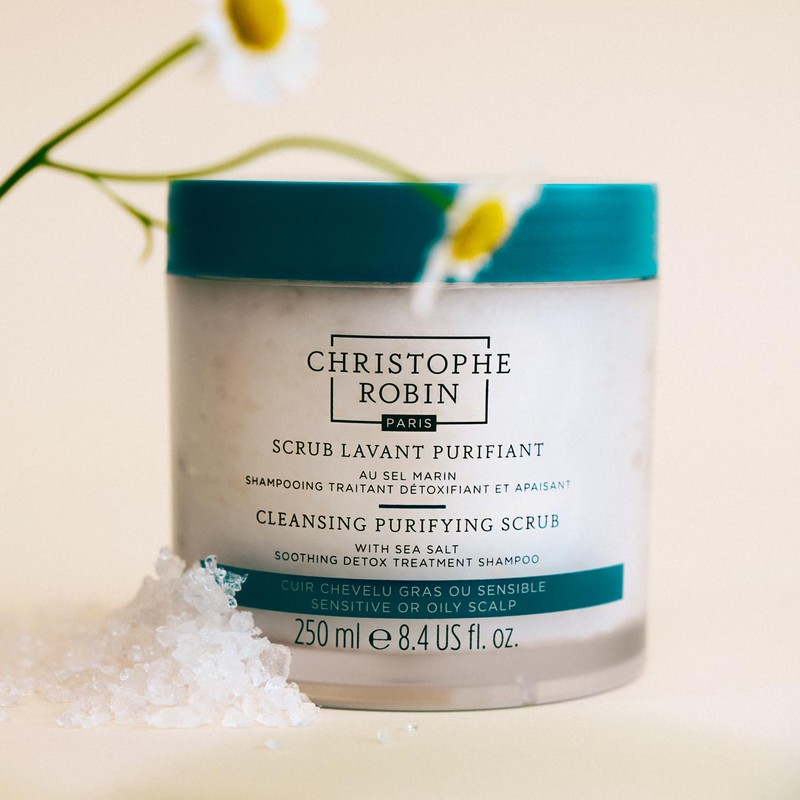 Christophe Robin Purifying Scalp Scrub with Sea Salt – Deep-Cleansing