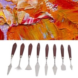 Espátula para Mezclar Pintura, Cuchillos de Paleta de Pintura, 8 Piezas, Juego de Mezcla de Colores, Espátula, Cuchillo de Paleta, Accesorios de Pintura Al óleo para óleo, Lienzo,