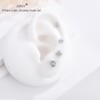 Sterling Silver Stud Earrings for Women Men Girls, 4 Pairs