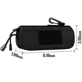 Tactical Molle Sunglasses Case Outdoor Portable Anti-Shock 1000D Nylon Hard Clamshell Carry Glasses Case