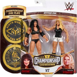 WWE MATTEL Chyna vs Trish Stratus Mcintyre Championship Showdown 2 Unidades de Figuras de acción de 6 Pulgadas High Flyers Paquete de Batalla para Edades de 6 años en adelante