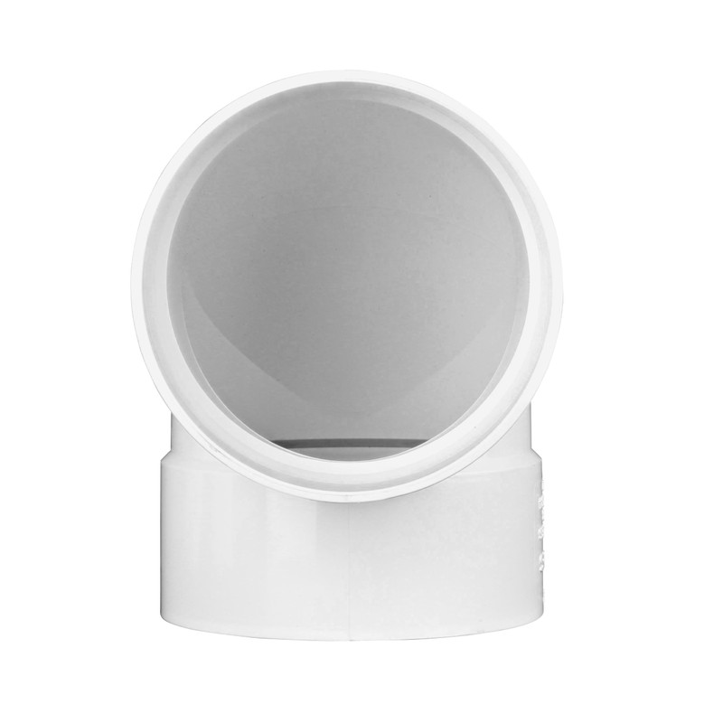 NDS 4P02 PVC 90-Degree Elbow, 4-Inch, for Hub X Hub