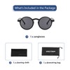 Xpectrum Lightweight Unisex Small Round Sunglasses Hippie Circular Plastic Frame