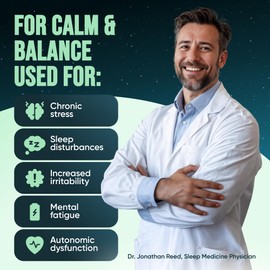 Cortisol Supplements for Women & Men - Bacopa Monnieri, Lemon Balm, Ashwagandha with 5 HTP, GABA, L-Theanine Supplement - Stress & Mood Support for Adults - Happy Pills for Nerve Calm - 60 Capsules