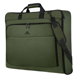 MATEIN Travel Garment Bag, Large Convertible Carry On Suit Bag with Adjustable Shoulder Strap, Waterproof 2 in 1 Hanging Luggage Bag for Men Women, Foldable suitcase for Business Trips, Green