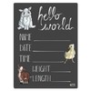 Cohas Hello World Newborn Baby Announcement Chalkboard Sign with Barnyard