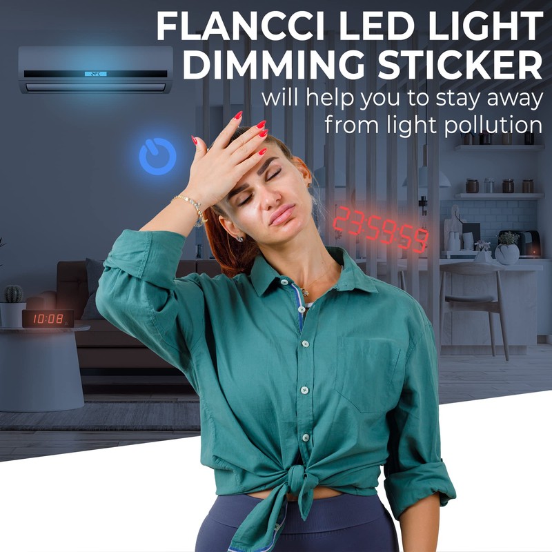 FLANCCI LED Light Blocking Stickers, Light Dimming Stickers, (2 Sheets)