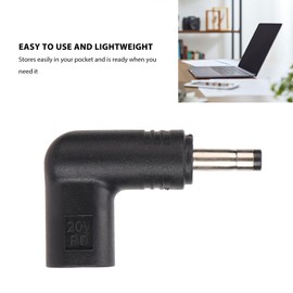 USB C Female to 4.0x1.7mm Adapter, PD Emulator Trigger 90 Degree Angled Adapter Support Up to 100W USB C PD Fast Charging Adapter for Laptop