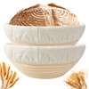 SNAILDIGIT Banneton Bread Proofing Basket Set of 2: 9 Inch