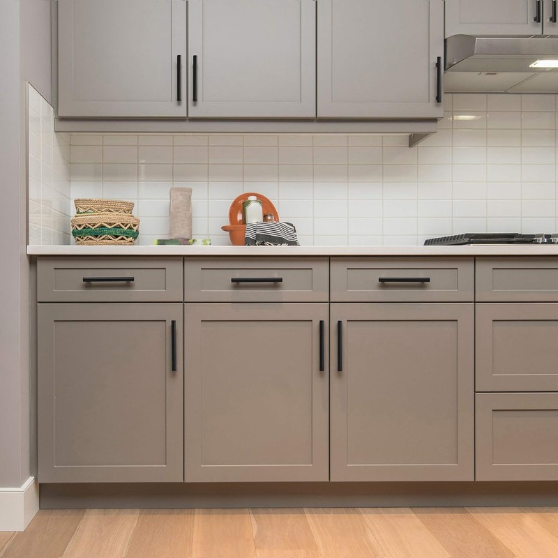 Ravinte 4 Pack 6 inch Cabinet Pulls Matte Black Stainless