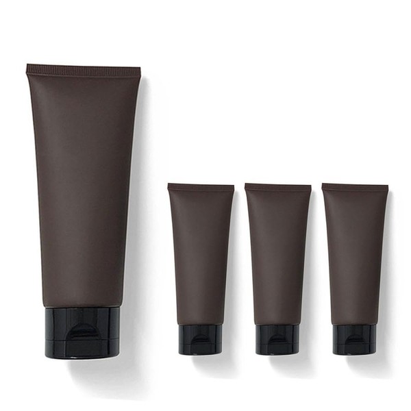 Aspire Travel Bottles Set 4 Pack Brown Empty Lotion Tubes