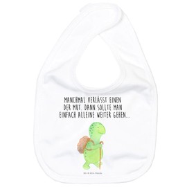 Mr. & Mrs. Panda Organic Baby Bib Tortoise Walker, White