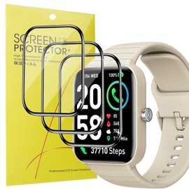 Blueshaweu Screen Protector Compatible with Fitpolo Smartwatch IDW15, HD Clear Flexible TPU Screen Protector [Pack of 3] for Fitpolo / Parsonver / aeac IDW15 Smartwatch (Black)