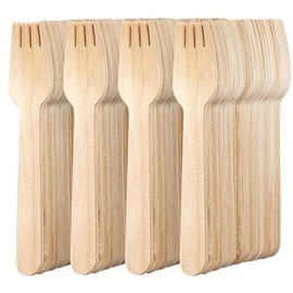 MATANA - 1000 Premium Eco-Friendly Wooden Forks - Biodegradable & Compostable Cutlery