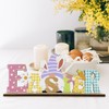 ALLY-MAGIC Easter Table Decorations, Wooden Spring Easter Sign Stand Table