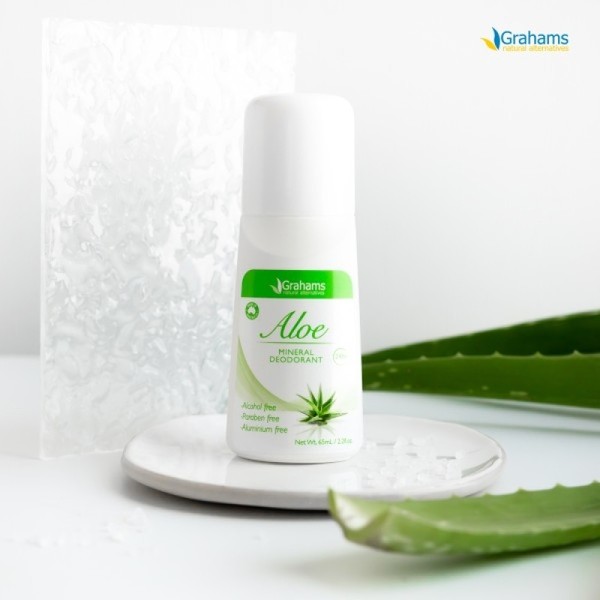 Natural Mineral Deodorant Aloe Roll-On 65mL / 내추럴 미네랄 데오드란트