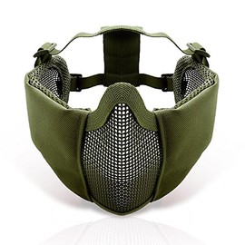 SHENKEL Ear to protect anti fog Mesh Mask Half Face Guard Face Mask Drab Khaki Mask – 016od