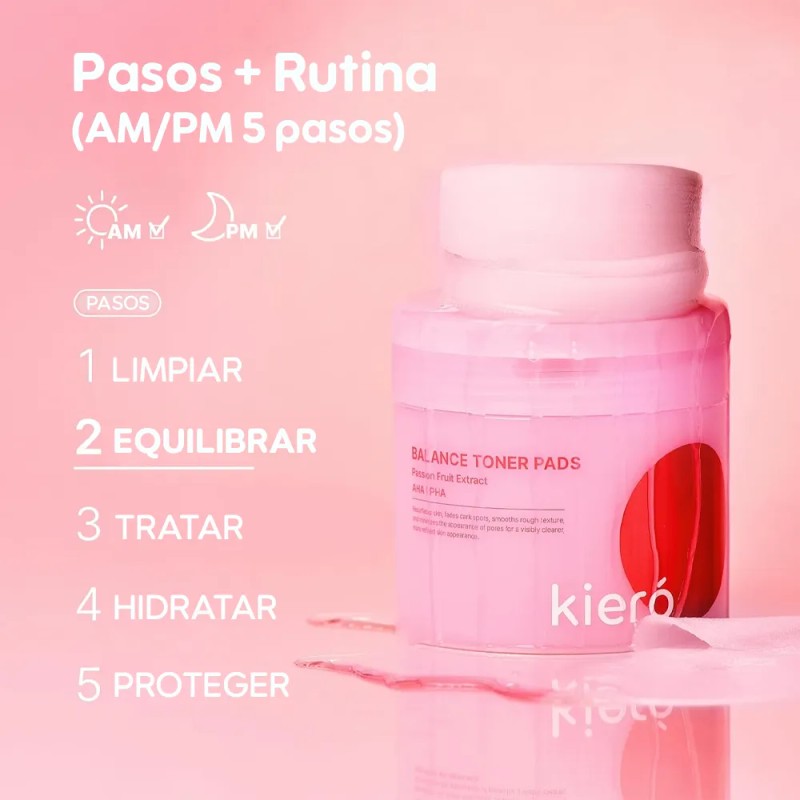 Toner Pads Almohadillas Faciales Hidratante Aclarante Kiero