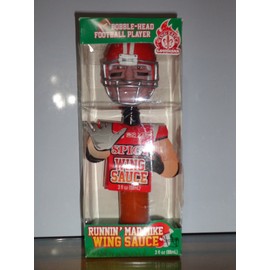 Louisiana Hot Sauce Bobble Head Runnin Mad Mike Wing NIB Hot Sauce 3 Fl Oz