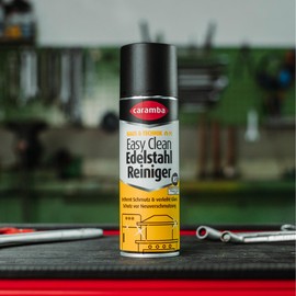 Caramba Easy Clean Edelstahl Reiniger (250 ml) – Putzmittel für Edelstahl, Aluminium, Kupfer und Messing – Edelstahlpflege und -reinigung für alle Metalloberflächen im Innen- und Außenbereich