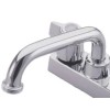 Kingston Brass Two Canopy Handle Deck Mount Chrome Solid Brass