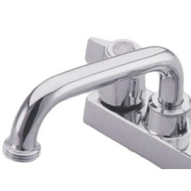 Kingston Brass Two Canopy Handle Deck Mount Chrome Solid Brass Laundry Utility Sink Faucet