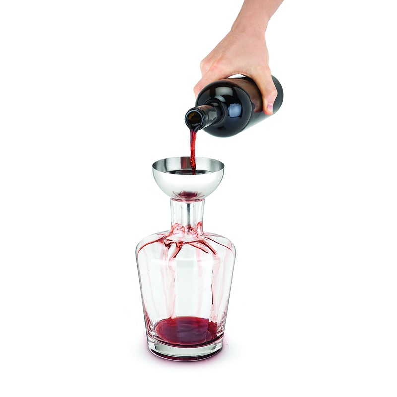 True Fountain Aerating Decanter Funnel, Red and White Wine Funnel