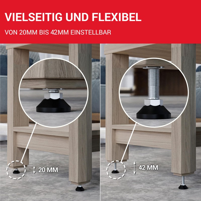LouMaxx Adjusting Screw M10 x 30 mm - Adjustable Feet