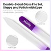 Beetles Glass Nail File 3 Pack for Natural Nails, Double-Sided