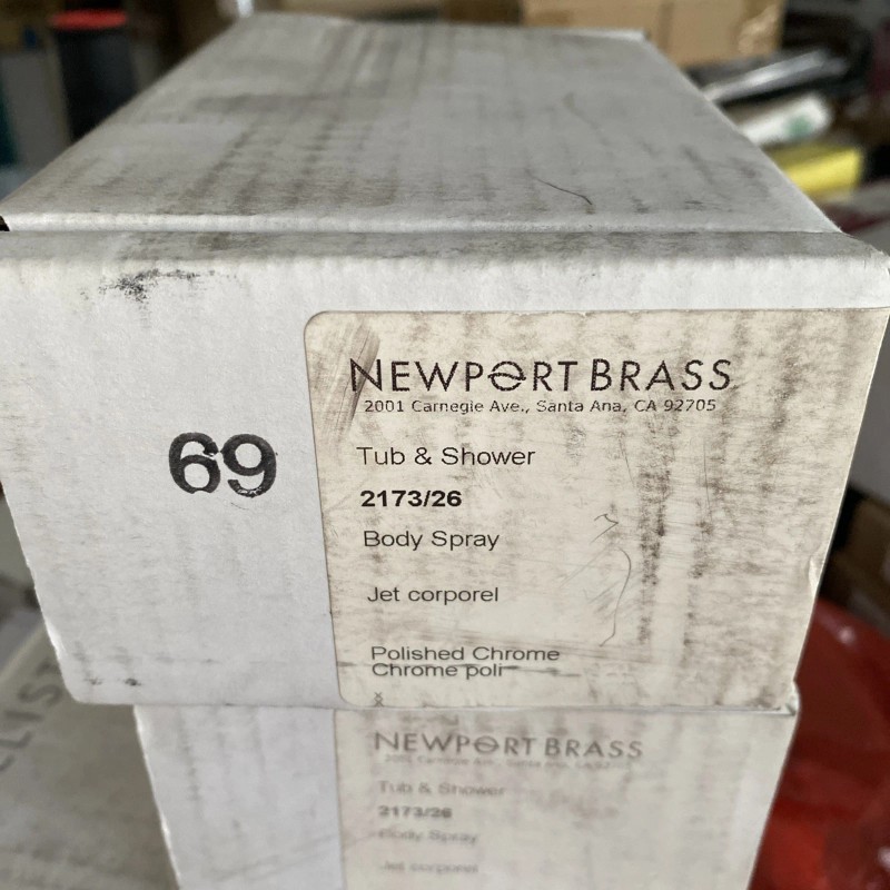 Newport Brass 2173/26 Chrome 1.75 Gpm Single Function Body Spray